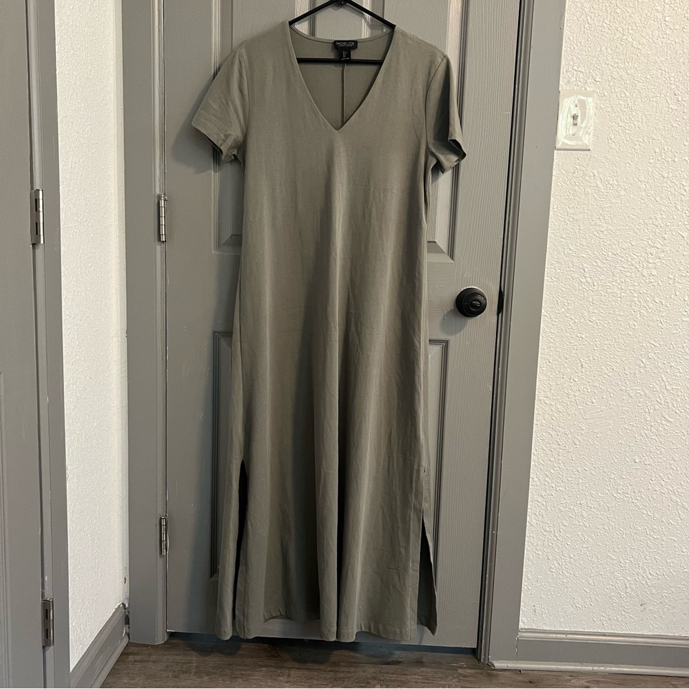Dress bundle Rachel Zoe Abstract Blue maxi and Olive maxi - Picture 2 of 7